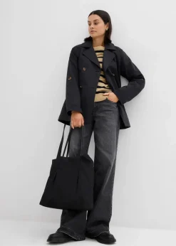 bonprix Jacken & Mäntel^kurzer Trenchcoat schwarz