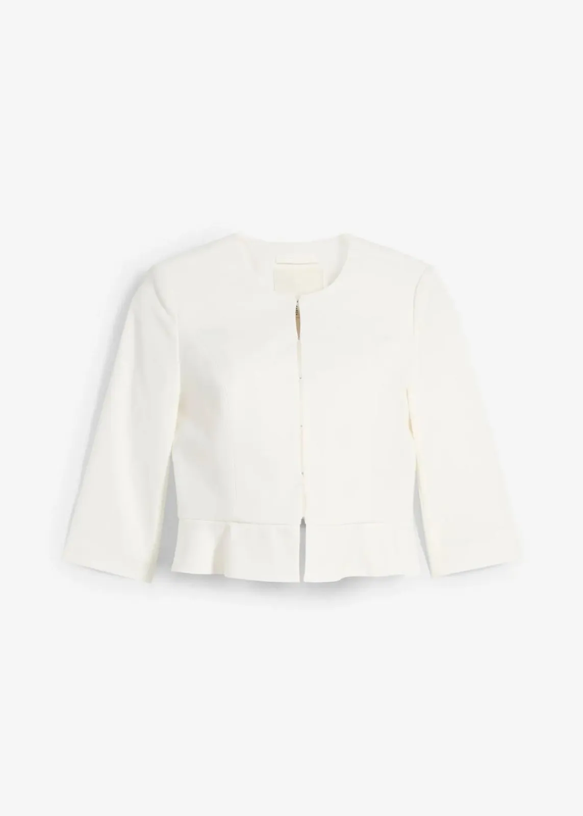 bonprix Bekleidung·Blazer|Umstandsmode^Kurzer Umstandsblazer aus Satin wollweiß