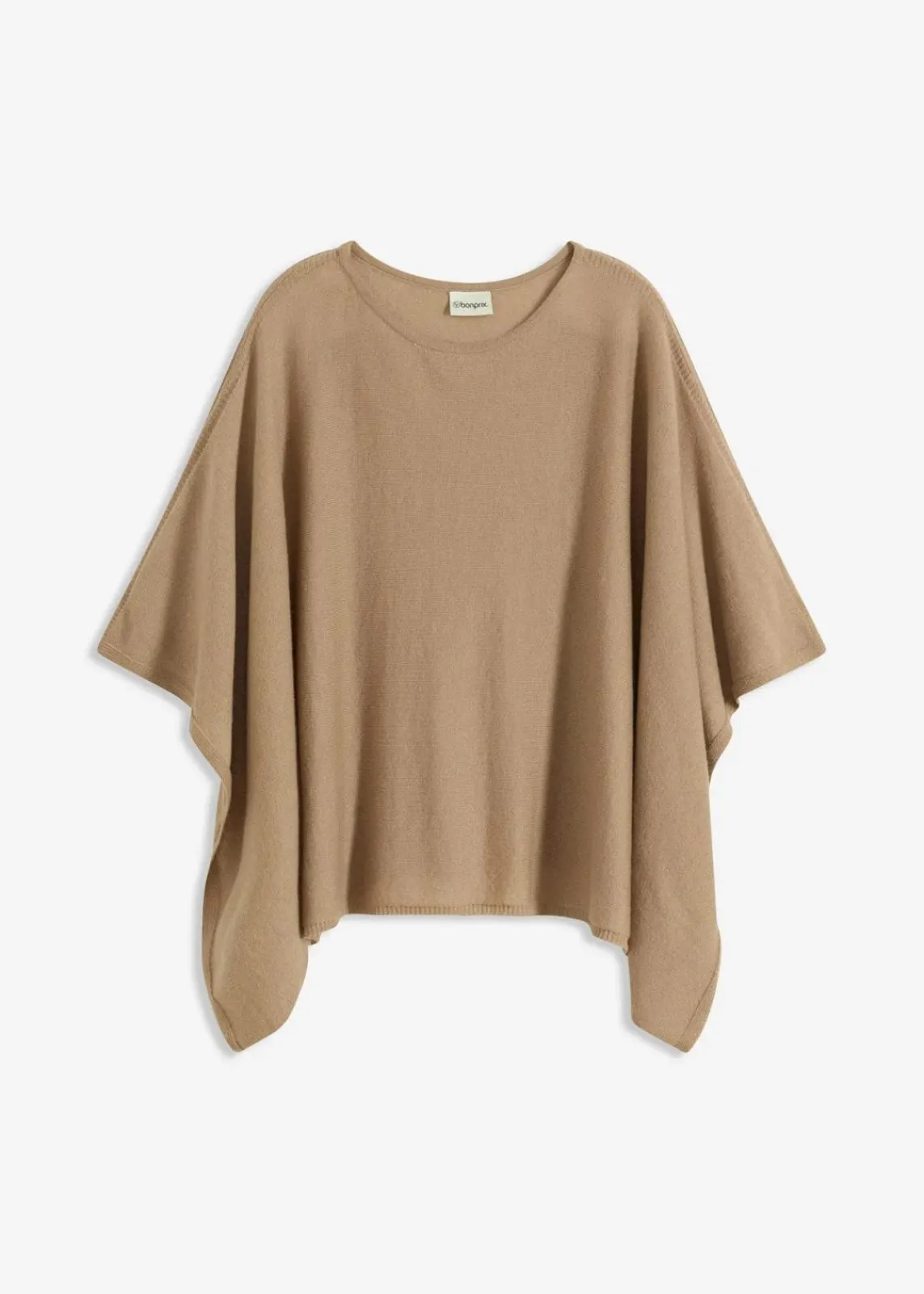 bonprix Ponchos|Schuhe & Accessoires In Spezialgrößen·Tücher & Ponchos^kurzer Wollponcho khakibeige