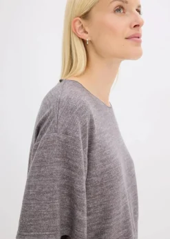 bonprix Shirts & Tops|Zweiteiler & Sets^Kurzes Boxy-Shirt schiefergrau meliert