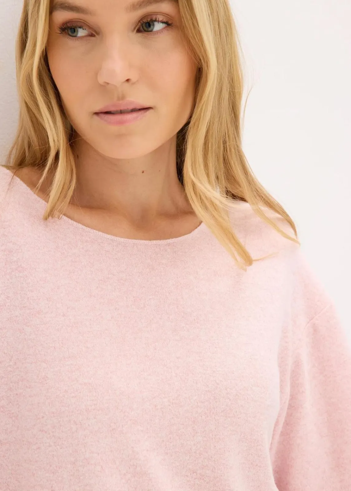 bonprix Zweiteiler & Sets|Shirts & Tops^Kurzes Boxy-Shirt aschrosa meliert