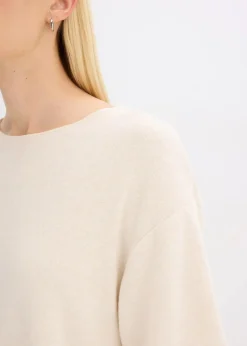 bonprix Shirts & Tops|Zweiteiler & Sets^Kurzes Boxy-Shirt kieselbeige meliert