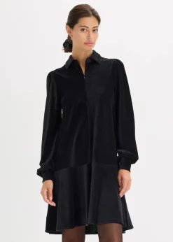 bonprix Kleider^Kurzes Cord-Kleid schwarz