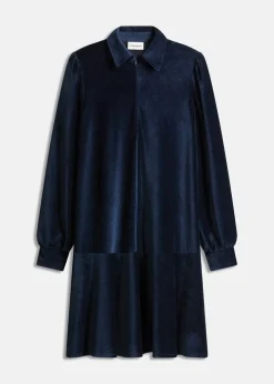 bonprix Kleider^Kurzes Cord-Kleid dunkelblau