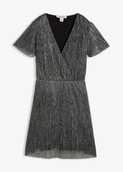 bonprix Kleider^Kurzes Glitzerkleid silber