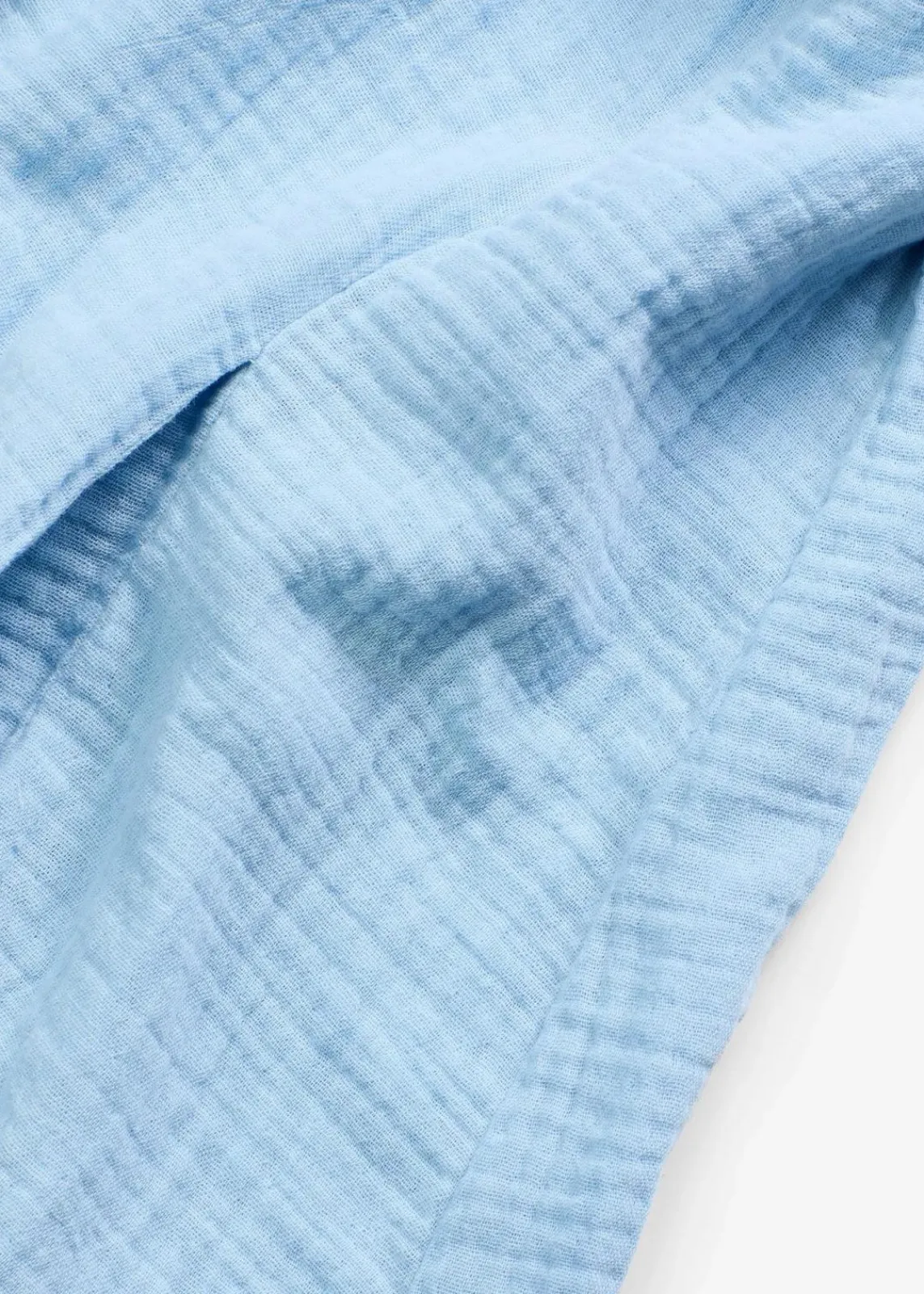 bonprix Kleider|Bekleidung·Pullover & Strickjacken^Kurzes Kleid aus Musselin hellblau