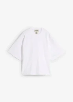 bonprix Shirts & Tops|Basics^Kurzes Oversize-Shirt aus reiner schwerer Bio-Baumwolle weiß