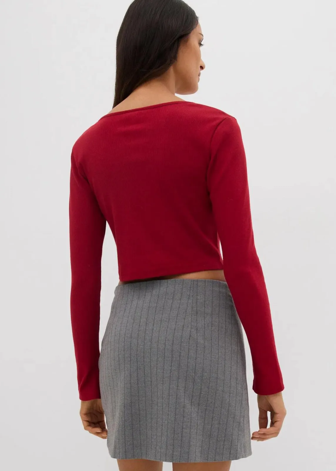 bonprix Shirts & Tops^Kurzes Rippshirt abendrot