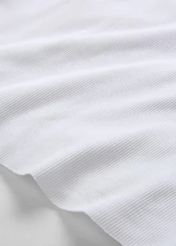 bonprix Shirts & Tops|Nachhaltigere Materialien^Kurzes Rippshirt weiß