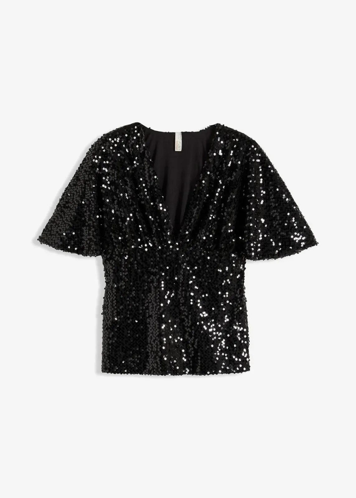 bonprix Shirts & Tops^Kurzes Shirt mit Pailletten schwarz