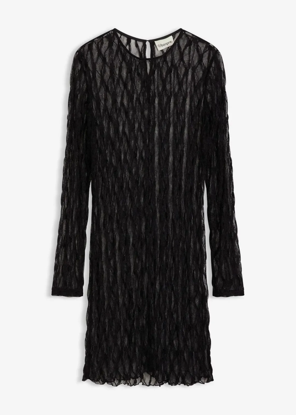 bonprix Bekleidung·Pullover & Strickjacken|Kleider^Kurzes Spitzenkleid schwarz