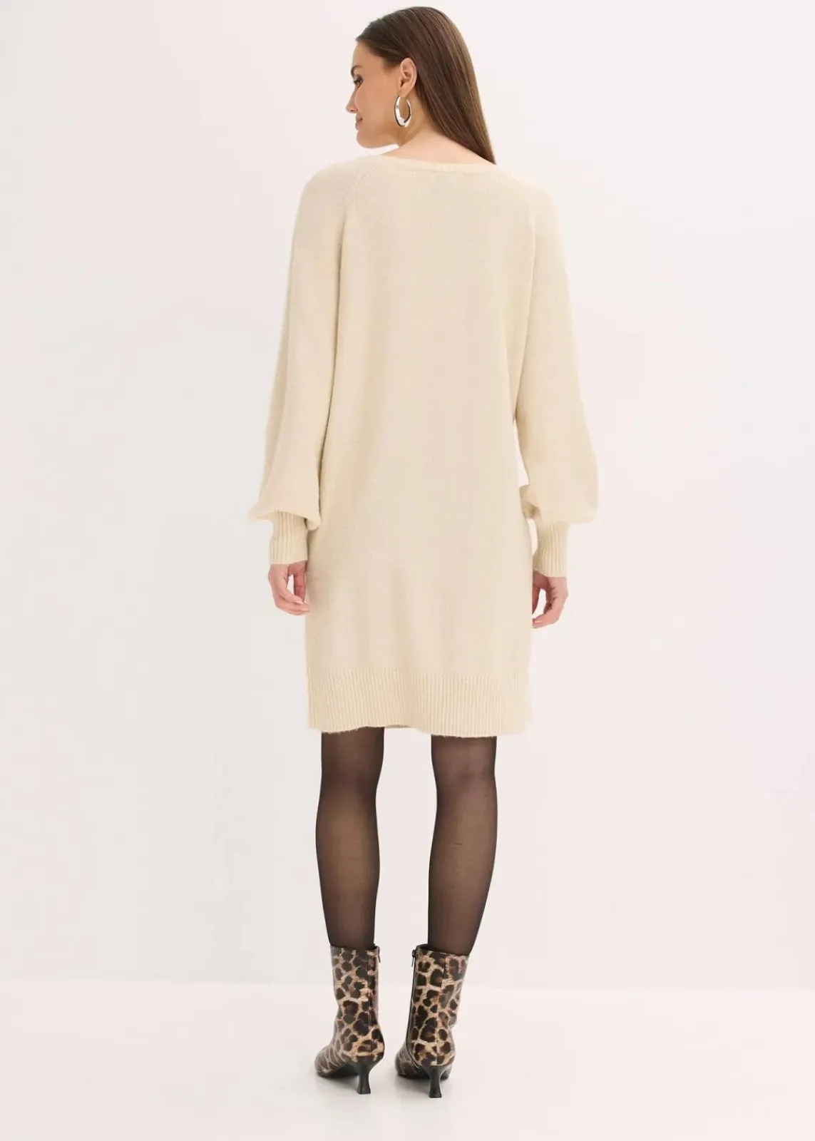 bonprix Bekleidung·Umstandsmode|Strickmode^Kurzes Strickkleid hellsand