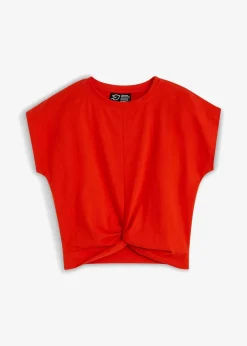 bonprix Shirts & Tops^Kurzes T-Shirt aus reiner Bio-Baumwolle blutorange