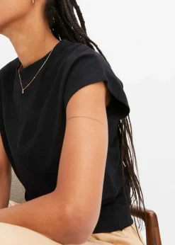 bonprix Shirts & Tops^Kurzes T-Shirt aus reiner Bio-Baumwolle schwarz