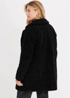 bonprix Jacken & Mäntel|Bekleidung·Hosen^Kurzmantel schwarz