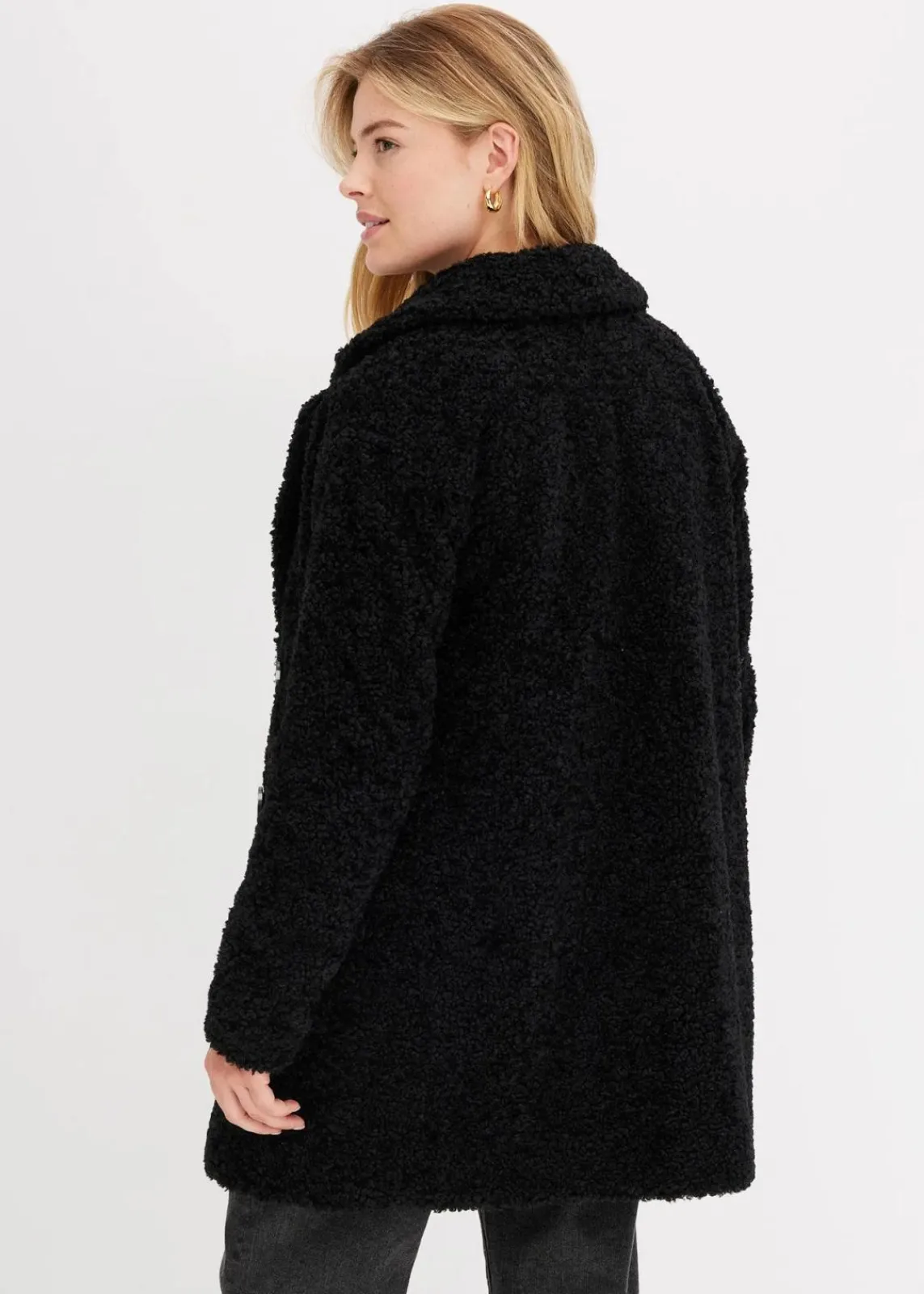 bonprix Jacken & Mäntel|Bekleidung·Hosen^Kurzmantel schwarz