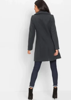 bonprix Jacken & Mäntel^Kurzmantel anthrazit meliert