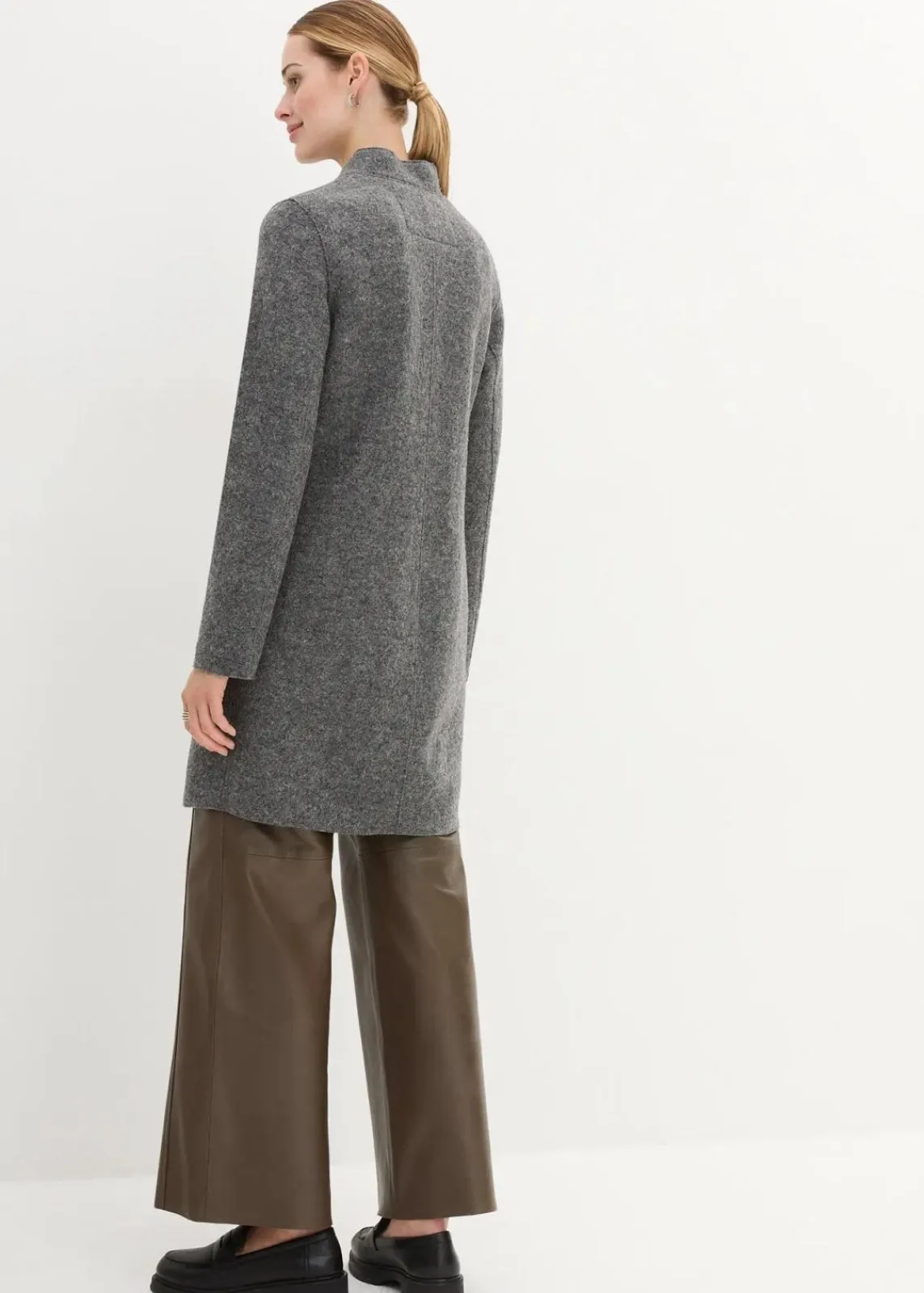 bonprix Bekleidung·Hosen|Jacken & Mäntel^Kurzmantel aus Wolle mittelgrau meliert