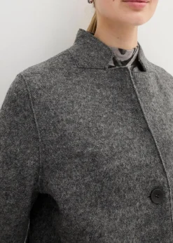 bonprix Bekleidung·Hosen|Jacken & Mäntel^Kurzmantel aus Wolle mittelgrau meliert