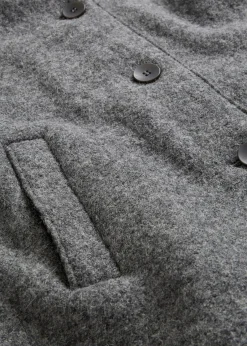 bonprix Bekleidung·Hosen|Jacken & Mäntel^Kurzmantel aus Wolle mittelgrau meliert