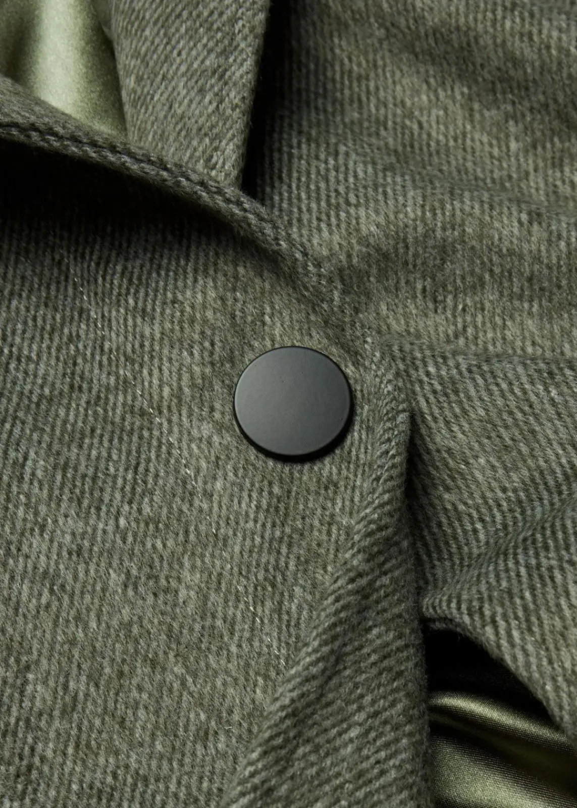 bonprix Jacken & Mäntel|Bekleidung·Hosen^Kurzmantel in Wolloptik dunkeloliv meliert