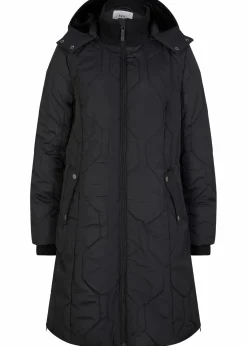 bonprix Bekleidung·Hosen|Jacken & Mäntel^Kurzmantel mit Diamant- Steppung und seitlichen Zippern schwarz