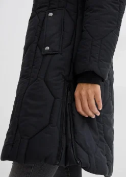 bonprix Bekleidung·Hosen|Jacken & Mäntel^Kurzmantel mit Diamant- Steppung und seitlichen Zippern schwarz