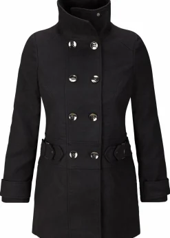 bonprix Kurzgrößen|Bekleidung·Hosen^Kurzmantel, Petite schwarz