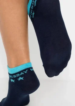 bonprix Mehrfachpacks|Mädchen·Strümpfe^Kurzsocken mit Bio-Baumwolle (7er Pack) dunkelblau mit Wochentagen