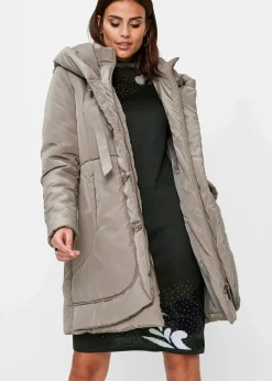 bonprix Jacken & Mäntel^Kurz-Steppmantel taupe