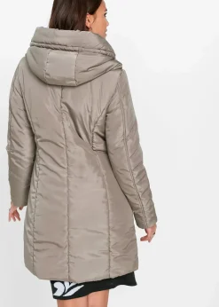 bonprix Jacken & Mäntel^Kurz-Steppmantel taupe