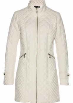 bonprix Jacken & Mäntel|Bekleidung·Hosen^Kurz-Steppmantel kieselbeige