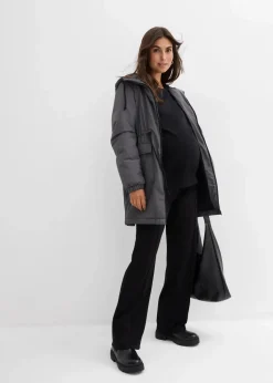 bonprix Bekleidung·Blazer|Umstandsmode^Kuschelig gefütterte Umstands-und Tragejacke dunkelgrau/schwarz