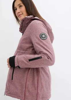 bonprix Umstandsmode|Bekleidung·Blazer^Kuschelige 3-in-1 Umstandsjacke und Tragejacke bordeaux meliert