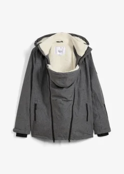 bonprix Bekleidung·Blazer|Umstandsmode^Kuschelige 3-in-1 Umstandsjacke und Tragejacke schiefergrau meliert