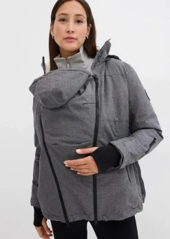 bonprix Bekleidung·Blazer|Umstandsmode^Kuschelige 3-in-1 Umstandsjacke und Tragejacke schiefergrau meliert