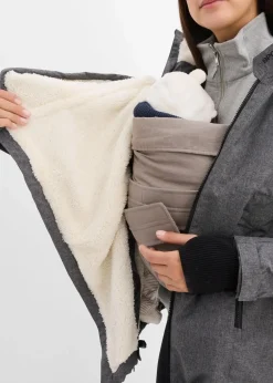 bonprix Bekleidung·Blazer|Umstandsmode^Kuschelige 3-in-1 Umstandsjacke und Tragejacke schiefergrau meliert