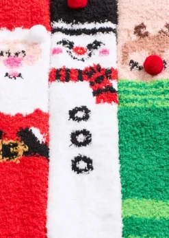 bonprix Mehrfachpacks|Jungen·Strümpfe^Kuschelsocken (3 Paar) bunt