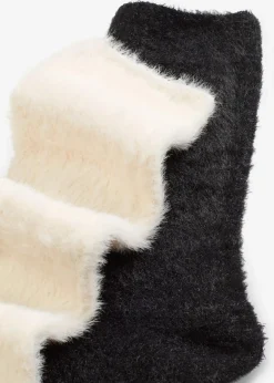 bonprix Homewear|Socken & Strumpfhosen^Kuschelsocken (4er Pack) schwarz +perlweiß