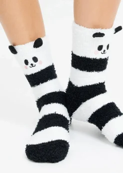 bonprix Mehrfachpacks|Mädchen·Strümpfe^Kuschelsocken (3er-Pack) schwarz gestreift + bunt gestreift