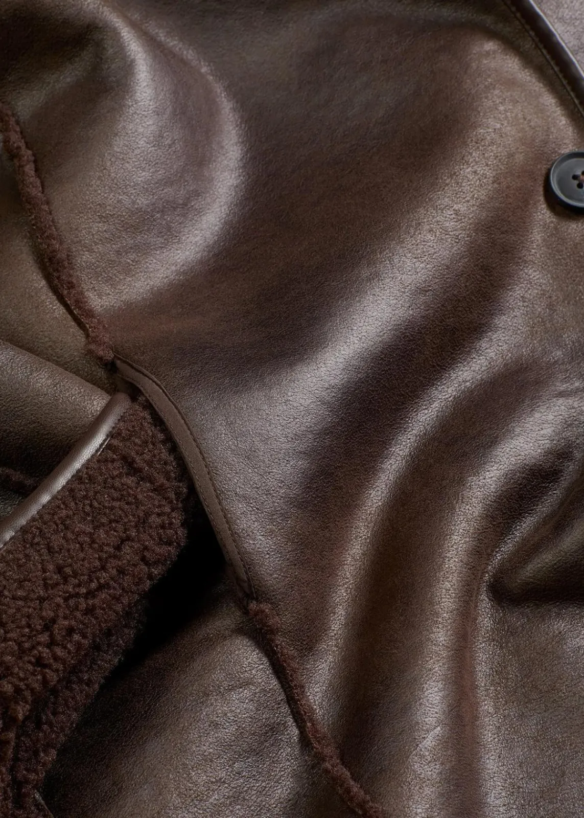 bonprix Bekleidung·Hosen|Jacken & Mäntel^Lammfellimitat-Jacke dunkelbraun