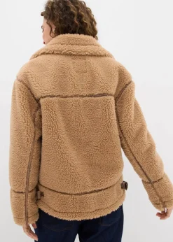 bonprix Jacken & Mäntel|Nachhaltigere Materialien^Lammfellimitat-Jacke camel