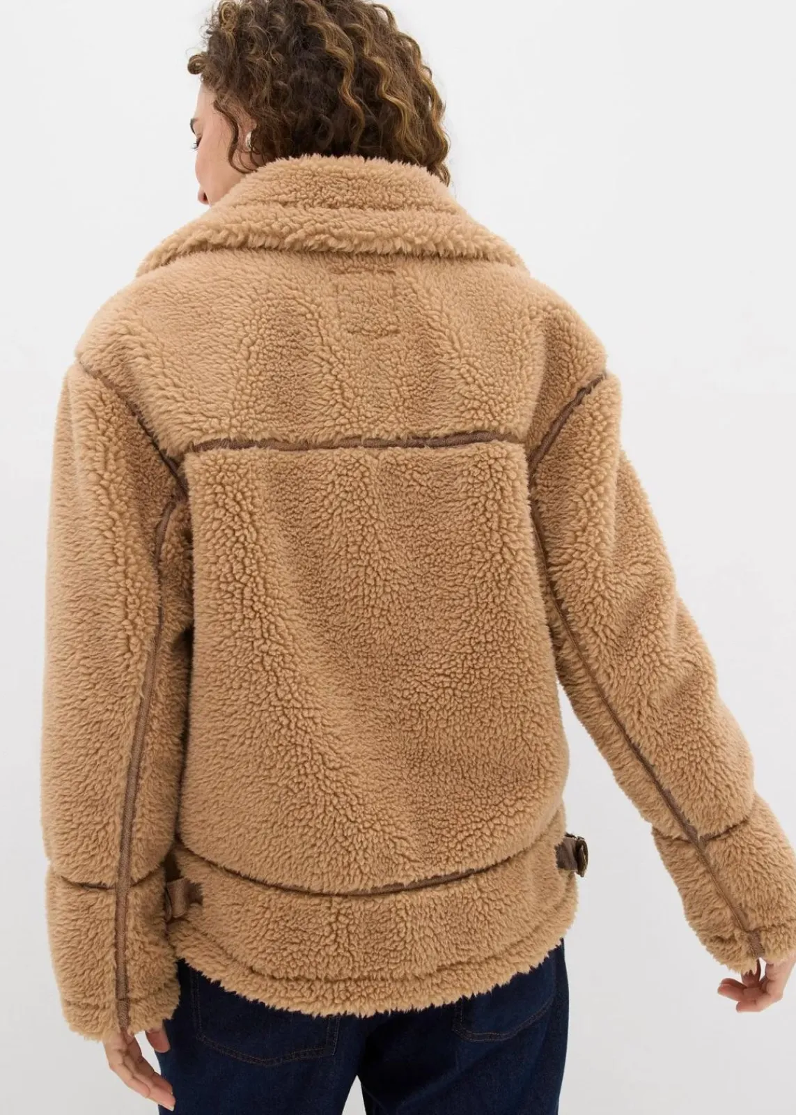 bonprix Jacken & Mäntel|Nachhaltigere Materialien^Lammfellimitat-Jacke camel