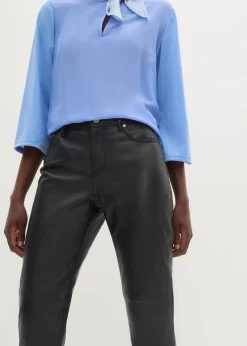 bonprix Premium|Nachhaltigere Materialien^Lammnappa-Lederhose schwarz