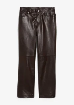 bonprix Bekleidung·Kleider|Hosen^Lammnappa-Lederhose dunkelbraun
