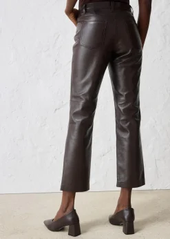 bonprix Bekleidung·Kleider|Hosen^Lammnappa-Lederhose dunkelbraun