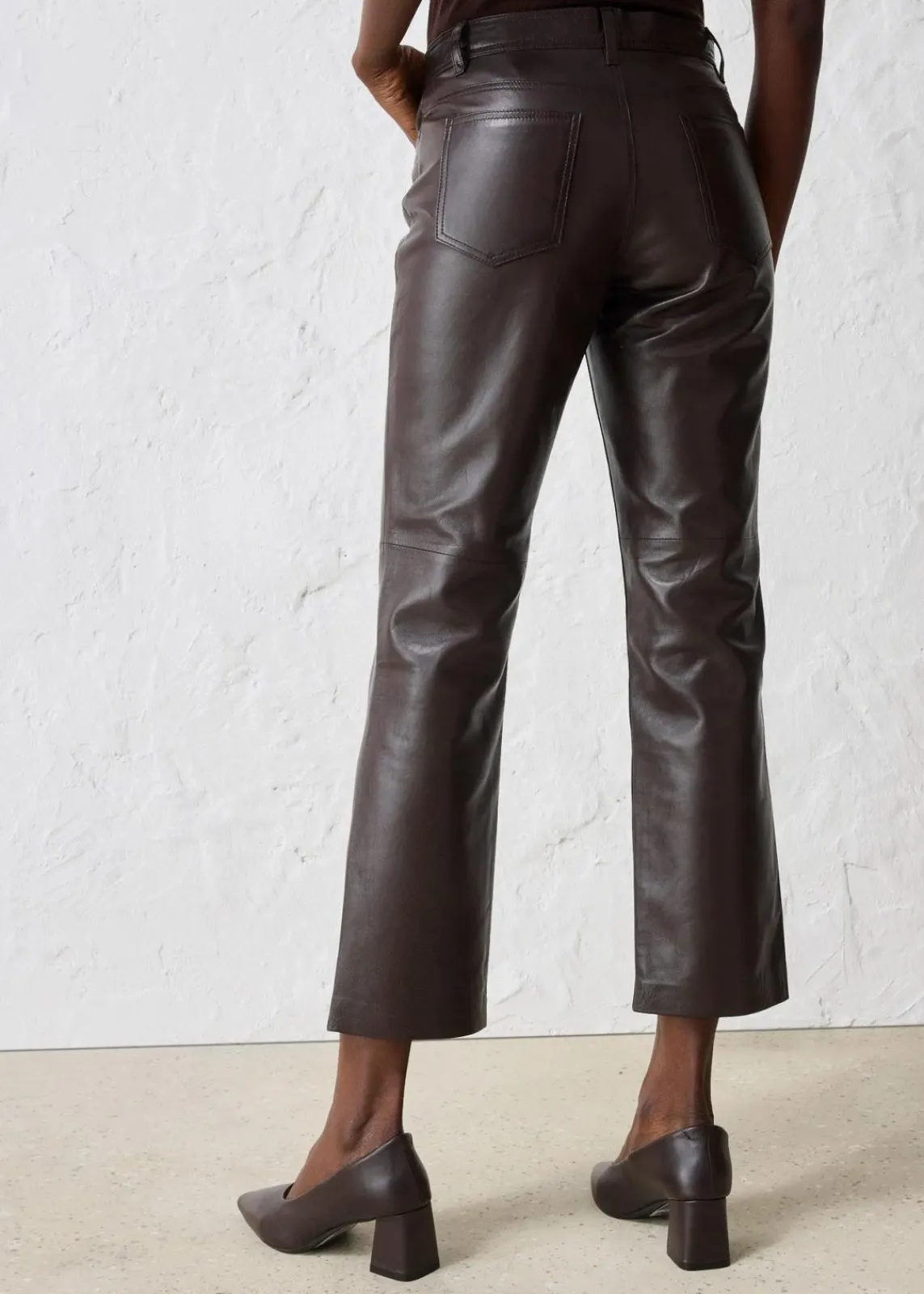 bonprix Bekleidung·Kleider|Hosen^Lammnappa-Lederhose dunkelbraun