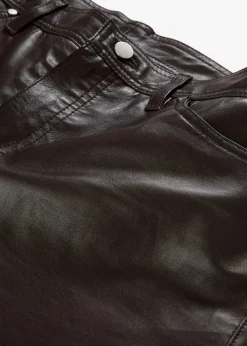 bonprix Bekleidung·Kleider|Hosen^Lammnappa-Lederhose dunkelbraun