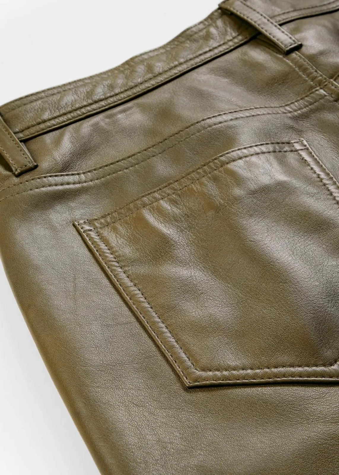 bonprix Premium|Nachhaltigere Materialien^Lammnappa-Lederhose khakigrün