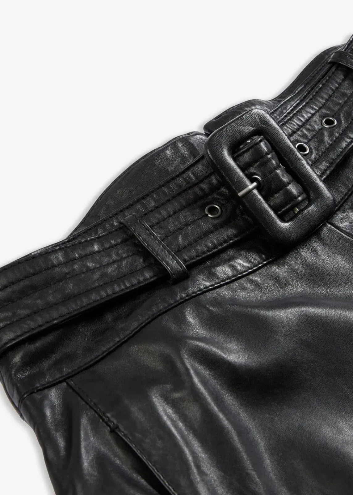 bonprix Bekleidung·Sportbekleidung|Röcke^Lammnappa-Lederrock mit Gürtel (2-tlg.-Set) schwarz